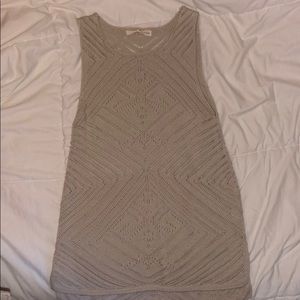 Rewind beige sweater tank